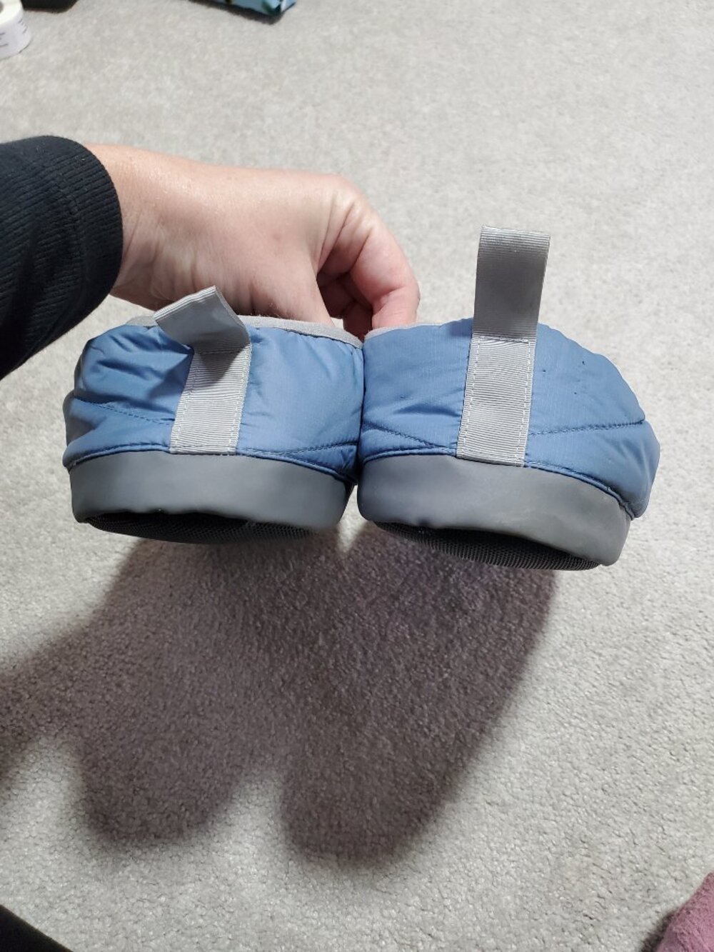 MEC Hut Slippers Pertex Quantum Puffer Nylon Cozy Warm Blue Men's Large, 9-11 - Picture 7 of 11